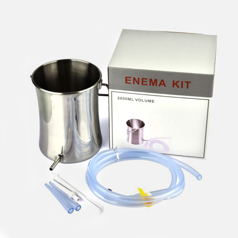 Stainless steel Enema Bucket Kit 2L For Enema Coffee Colon Cleaning