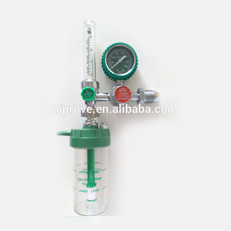 Medical oxygen regulator with flowmeter